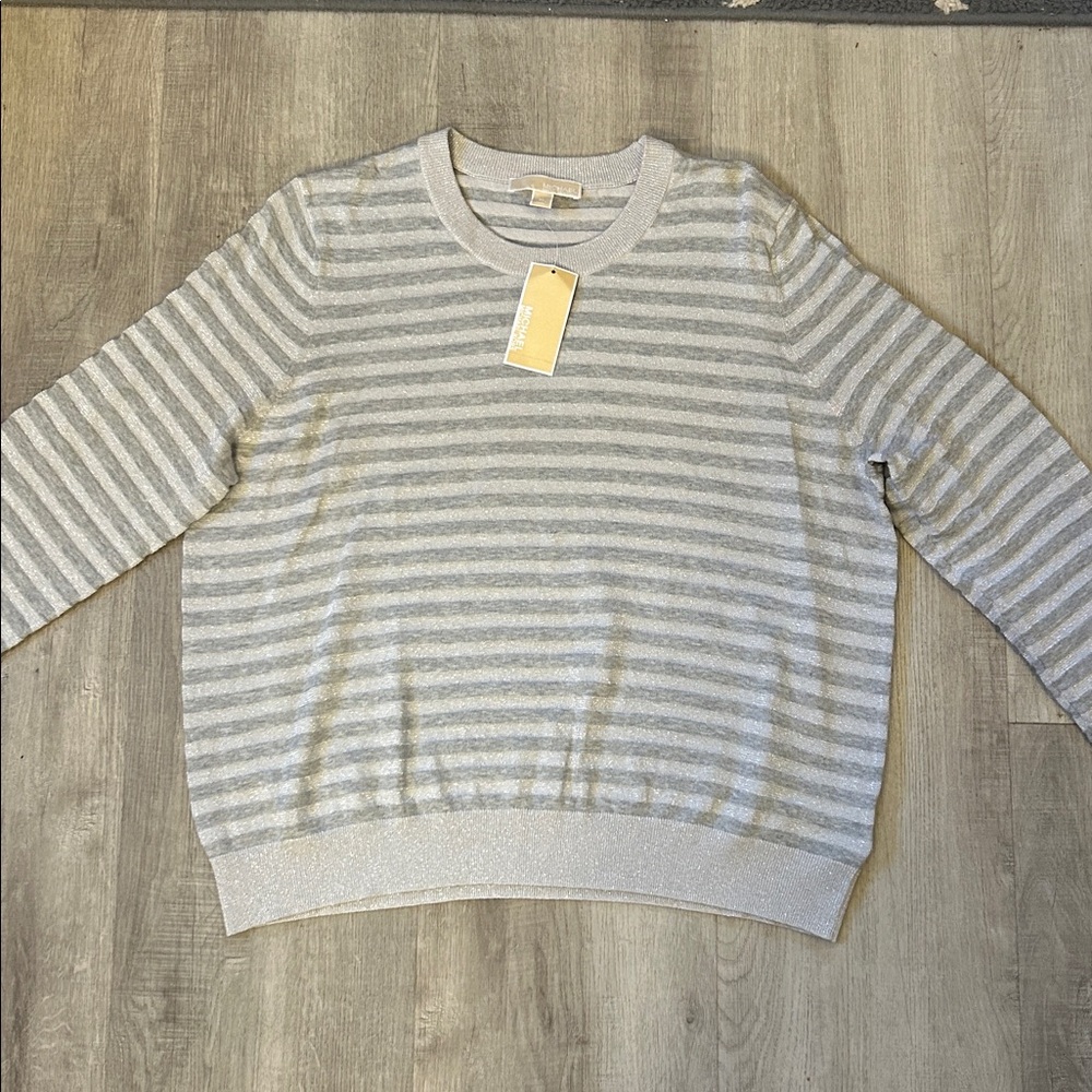 NWT Michael Kors Shimmer Sweater Sz XL - Picture 3 of 9